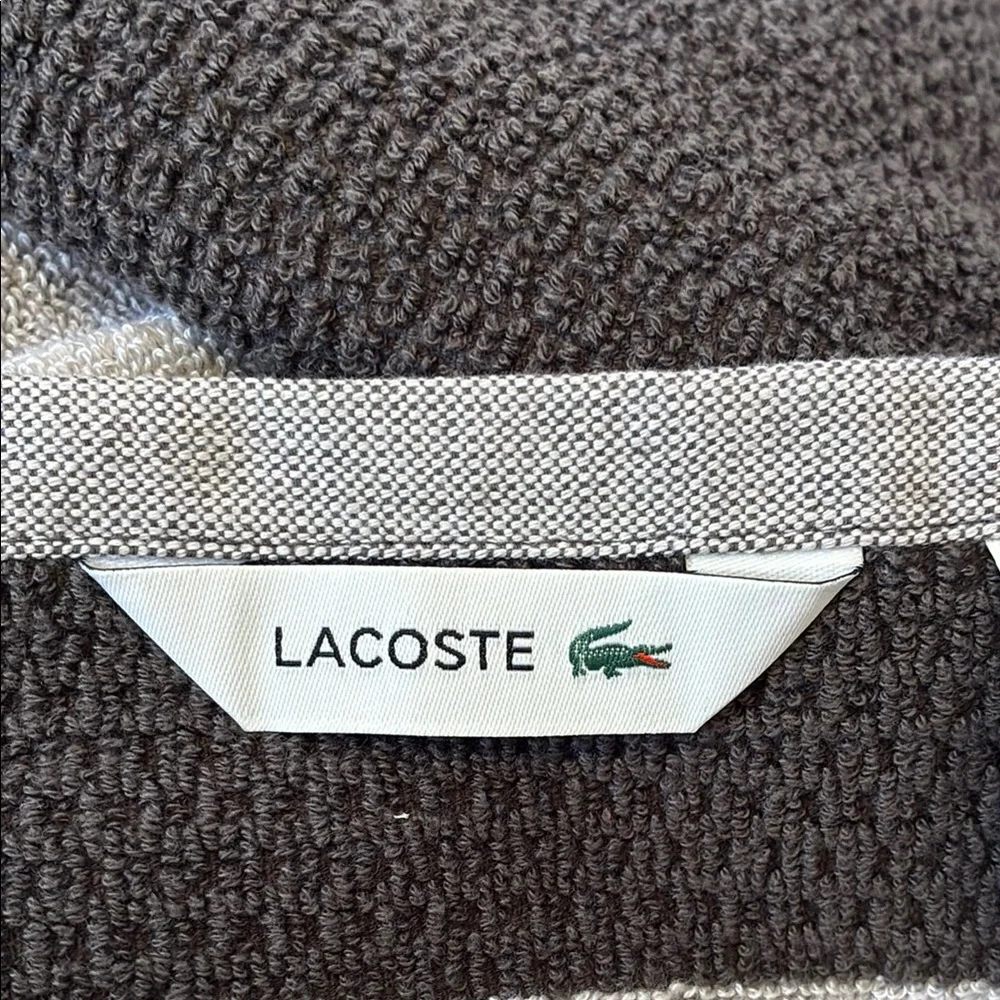 Lacoste Silver and Gray Bath Towels Luxurious Softness